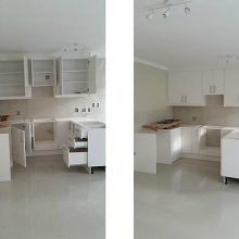 On the job installing a new kitchen